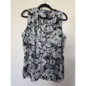 STICH FIX  KARL LAGERFELD PARIS Sakeri Ruffle Detail Blouse XL | Black